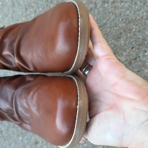 Earth Nadya Round Toe Ruched Leather Casual Booties Size 9 - Picture 6 of 10